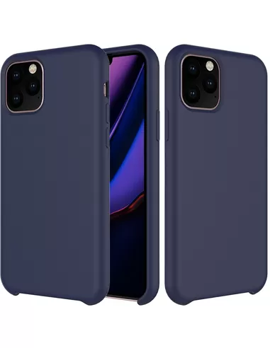 Liquid Silicone Back Cover Apple iPhone 11 Pro Max Donker Blauw