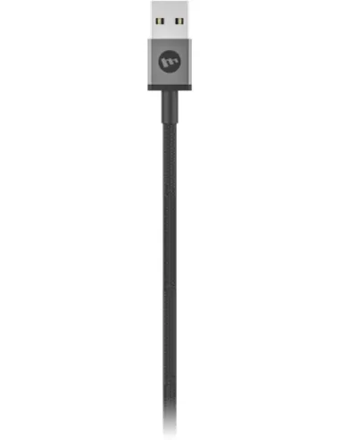 mophie 3-in-1 gevlochten oplaadkabel 1 m USB-A-kabel met Micro-USB/USB-C/Lightning-stekkers zwart
