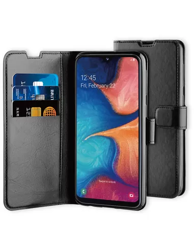 BeHello Samsung Galaxy A20E Gel Wallet Case Black