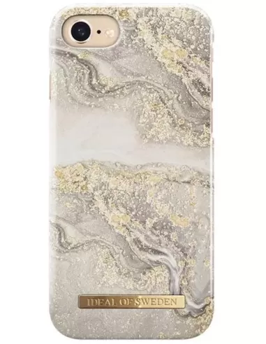 iDeal of Sweden Fashion Case voor iPhone 8/7/6/6s/SE Sparkle Greige Marble