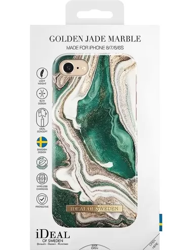iDeal of Sweden Fashion Case voor iPhone 8/7/6/6s/SE Golden Jade Marble