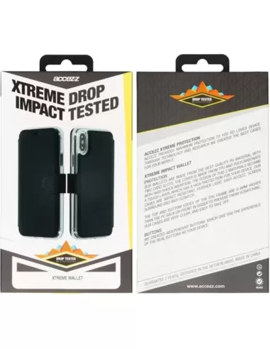Accezz Xtreme Impact Wallet Black iPhone XS Max