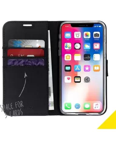 Accezz Booklet Wallet Black iPhone XS/X