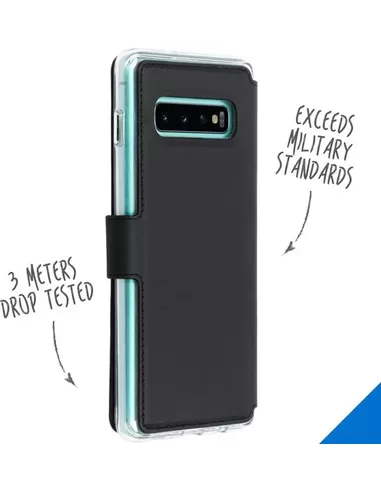Accezz Xtreme Impact Wallet Black Galaxy S10 Plus