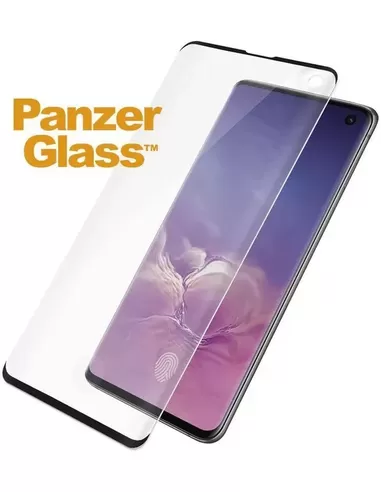 PanzerGlass Samsung Galaxy S10 FP - Black Case Friendly