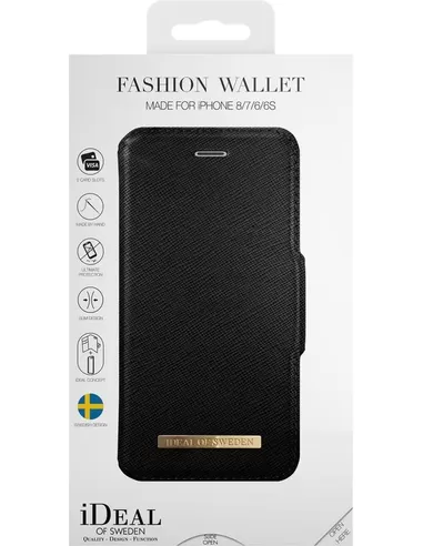 iDeal of Sweden Fashion Wallet voor iPhone 8/7/6/6s/SE Black