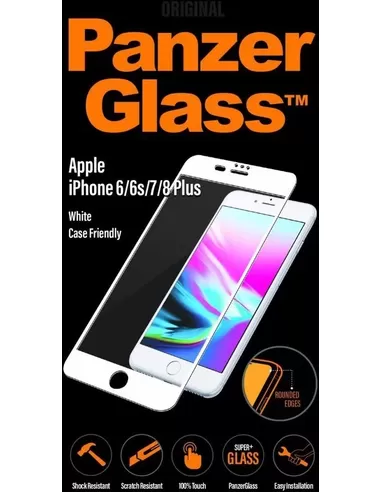 PanzerGlass Apple iPhone 6/6s/7/8+ - White Case Friendly
