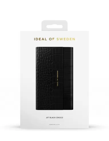 iDeal of Sweden Signature Clutch voor iPhone 11/XR Jet Black Croco