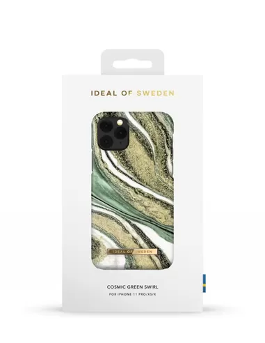 iDeal of Sweden Fashion Case voor iPhone 11 Pro/XS/X Cosmic Green Swirl
