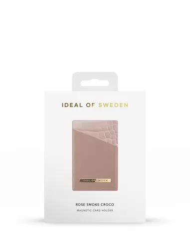 iDeal of Sweden Magnetic Card Holder Atelier voor Universal Rose Smoke Croco