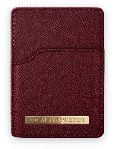 iDeal of Sweden Magnetic Card Holder Mono Universal Saffiano Burgundy