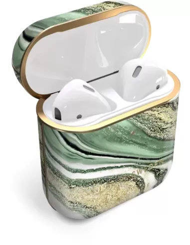 iDeal of Sweden AirPods Case Print voor 1st & 2nd Generation Cosmic Green Swirl