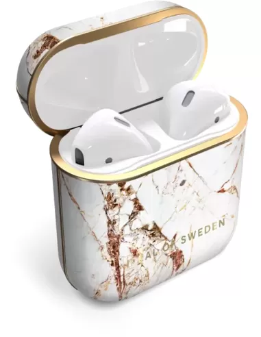 iDeal of Sweden AirPods Case Print voor 1st & 2nd Generation Carrara Gold