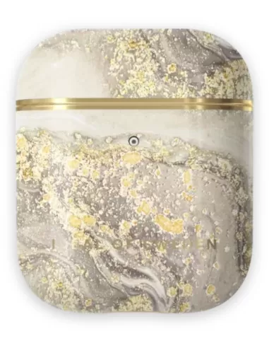 iDeal of Sweden AirPods Case Print voor 1st & 2nd Generation Sparkle Greige Marble