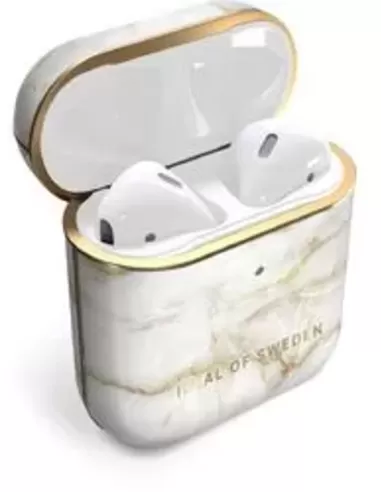 iDeal of Sweden AirPods Case Print voor 1st & 2nd Generation Golden Pearl Marble