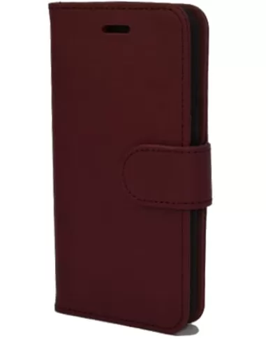 PU Wallet Deluxe Galaxy J3 2017 red wine