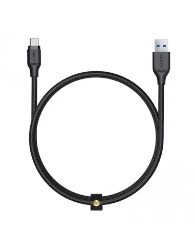 Aukey Braided Cable USB-A to USB-C 1.2m, black