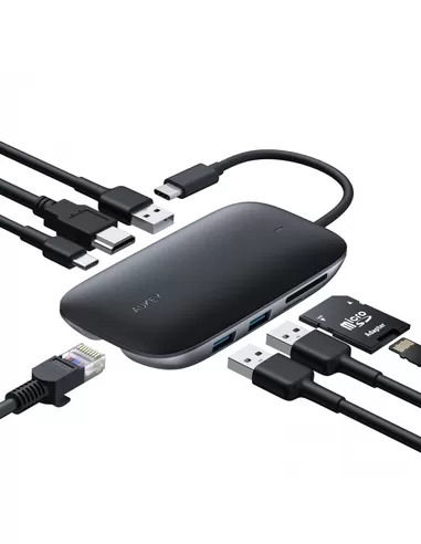 Aukey Unity Series 8-in-1 USB C Hub with Ethernet port
