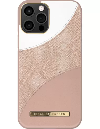 iDeal of Sweden Fashion Case Atelier voor iPhone 12/12 Pro Blush Pink Snake