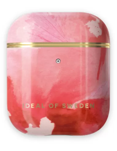 iDeal of Sweden AirPods Case Print voor 1st & 2nd Generation Coral Blush Marble