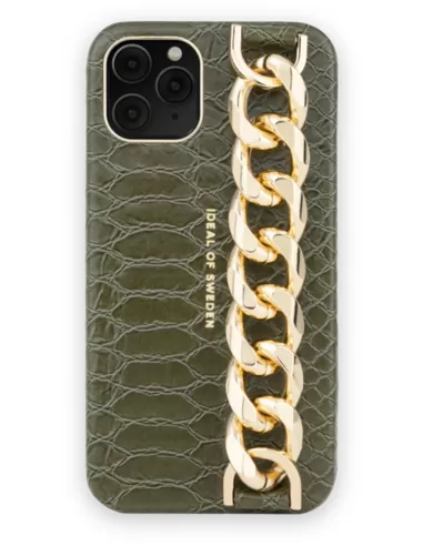 iDeal of Sweden Statement Case Chain Handle voor iPhone 11 Pro/XS/X Green Snake - Chain Handle
