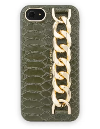 iDeal of Sweden Statement Case Chain Handle voor iPhone 8/7/6/6s/SE Green Snake - Chain Handle