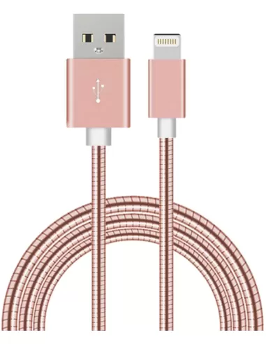 1M USB Apple Metal Charger&sync round cable with Package Grey