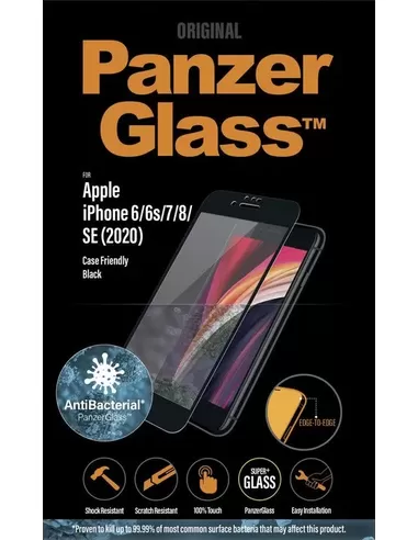PanzerGlass iPhone 6/6s/7/8/SE (2020)-Blk CF Anti-Bacterial