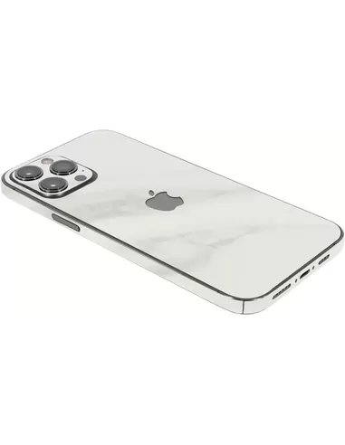 ScreenSafe Skin iPhone 12 Pro Max White Marble met logo