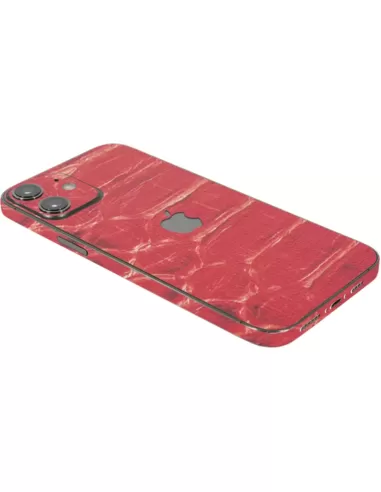 ScreenSafe Skin iPhone 12 mini Satin Rouge Snake met logo