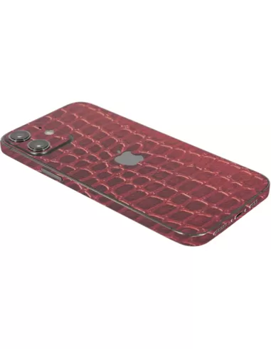 ScreenSafe Skin iPhone 12 mini Bordeaux Snake met logo