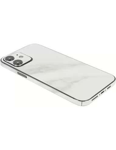 ScreenSafe Skin iPhone 12 White Marble zonder logo