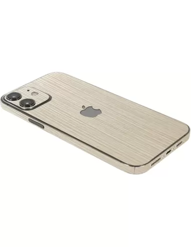 ScreenSafe Skin iPhone 12 mini Old Linen Wood met logo