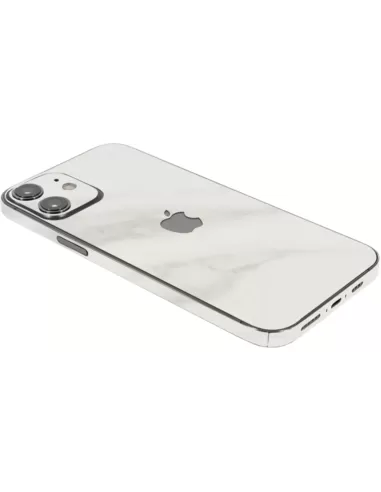 ScreenSafe Skin iPhone 12 mini White Marble met logo