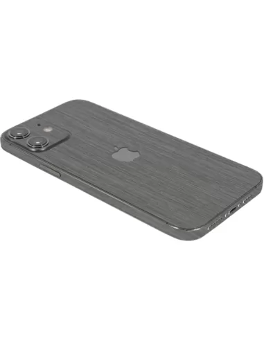 ScreenSafe Skin iPhone 12 mini Brushed Steel met logo
