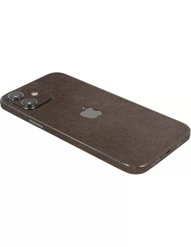 ScreenSafe Skin iPhone 12 Brown Leather met logo