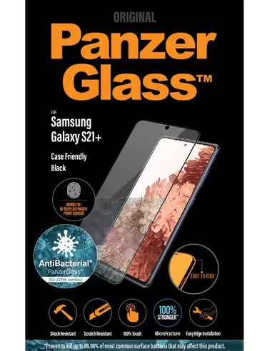 PanzerGlass Samsung Galaxy S21+ FP - Black CF Anti-Bacterial