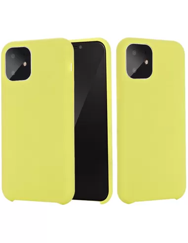 Liquid Silicone Back Cover Apple iPhone 11 Pro Max Geel
