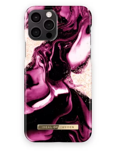 Ideal of Sweden Fashion Case iPhone 12/12 Pro Golden Ruby Marble