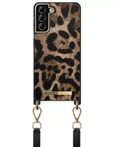 Ideal of Sweden Phone Necklace Case Samsung Galaxy S21 Plus Midnight Leopard