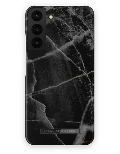 iDeal of Sweden Fashion Case Samsung Galaxy S22+ Black Thunder Marble