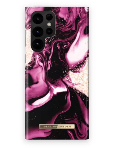 iDeal Of Sweden Fashion Case Samsung Galaxy S22 Ultra Golden Ruby Marble