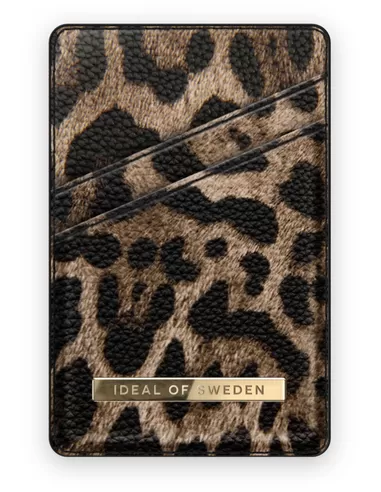 Ideal of Sweden Magnetic Card Holder Atelier Universal Midnight Leopard