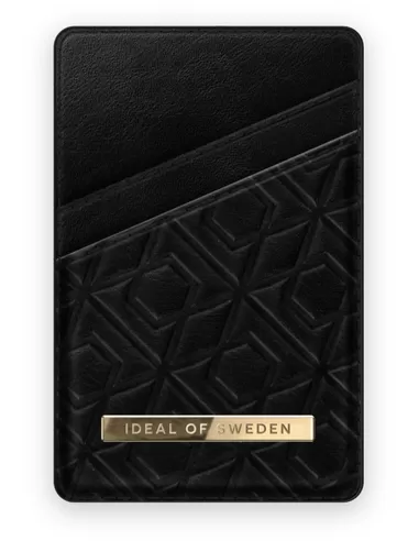 Ideal of Sweden Magnetic Card Holder Atelier Universal Embossed Black
