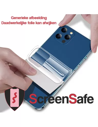 ScreenSafe High Definition Hydrogel screenprotector Samsung Galaxy J2 Pro 2016 High Impact Back Cover (AAAA)